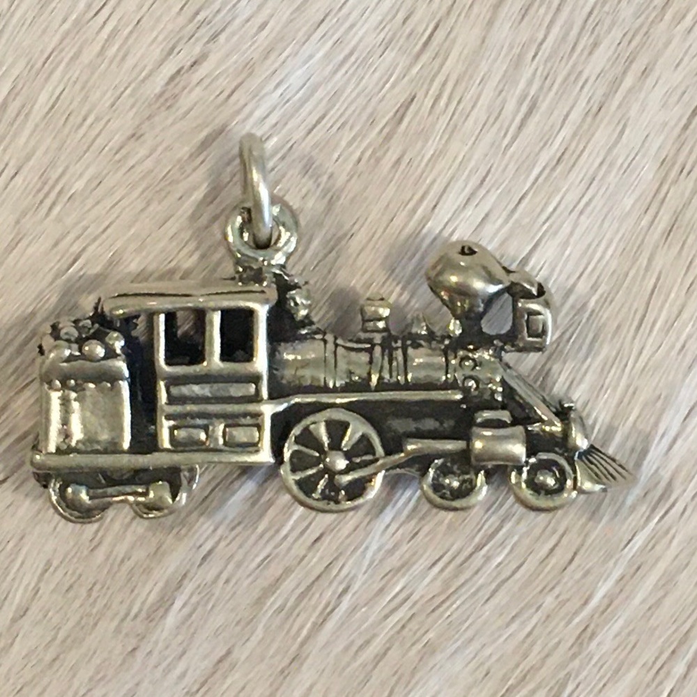 Sterling Train Engine Charm